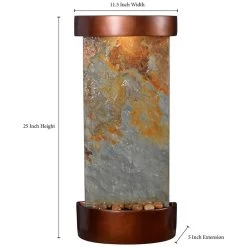 Riverbed 25" High Slate And Copper Outdoor LED Wall Fountain 11 Riverbed 25" High Slate And Copper Outdoor LED Wall Fountain -Kenroy Store riverbed 25 inch high slate and copper outdoor led wall fountain 66k59views3