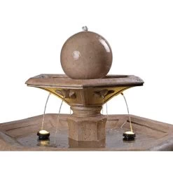 Riviera 56" Sandstone 3-Tier Bubbler Fountain With LED Light -Kenroy Store riviera 56 inch sandstone 3 tier bubbler fountain with led light 66k57views1