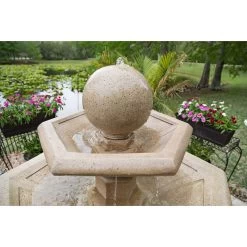 Riviera 56" Sandstone 3-Tier Bubbler Fountain With LED Light -Kenroy Store riviera 56 inch sandstone 3 tier bubbler fountain with led light 66k57views3