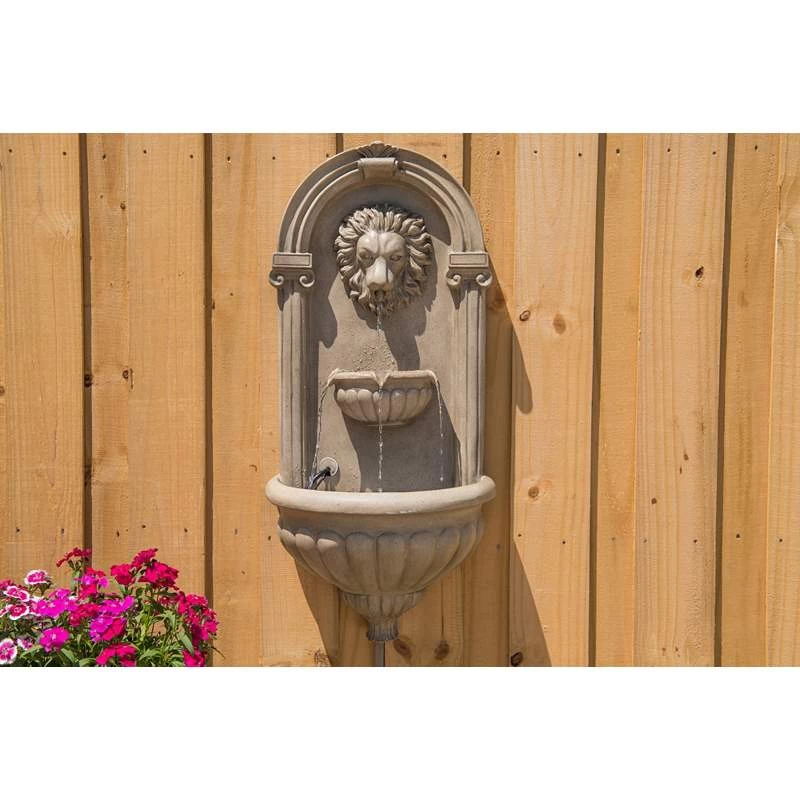 Royal 35" High Sandstone LED Outdoor Wall Fountain 7 Royal 35" High Sandstone LED Outdoor Wall Fountain - Image 5