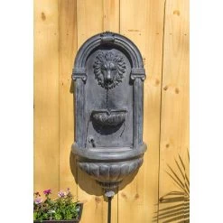 Royal Lion 35" High Zinc Outdoor Wall Fountain With Light 11 Royal Lion 35" High Zinc Outdoor Wall Fountain With Light -Kenroy Store royal lion 35 inch high zinc outdoor wall fountain with light 66h70views2