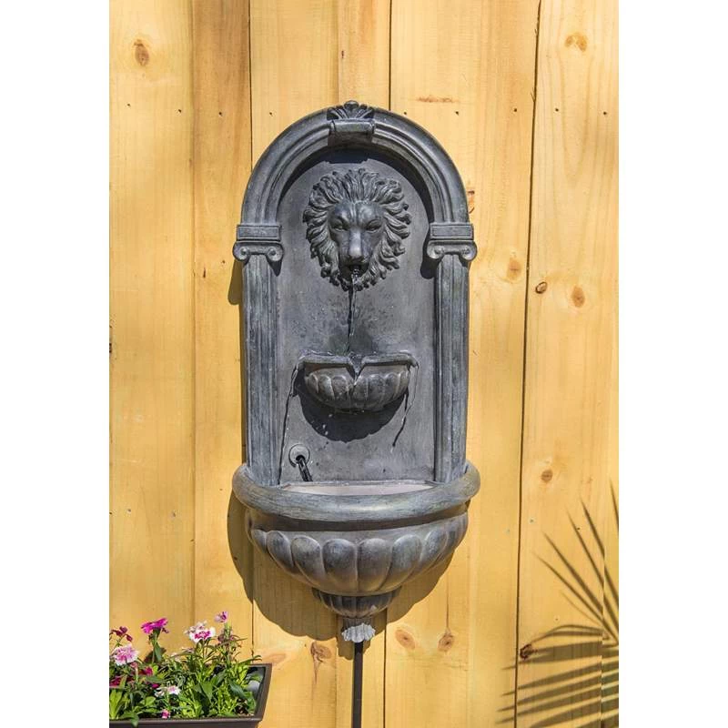 Royal Lion 35" High Zinc Outdoor Wall Fountain With Light 6 Royal Lion 35" High Zinc Outdoor Wall Fountain With Light - Image 4