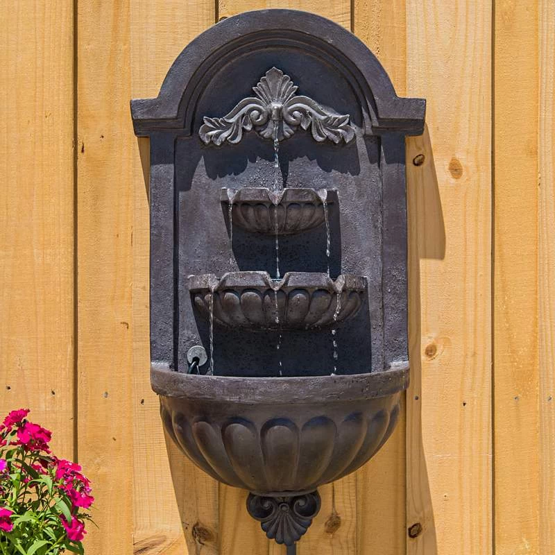 San Pablo 35" High Plum Bronze Outdoor LED Wall Fountain 4 San Pablo 35" High Plum Bronze Outdoor LED Wall Fountain - Image 2