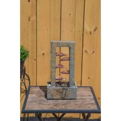 Spillway 19" High Slate And Copper Indoor Table Fountain 10 Spillway 19" High Slate And Copper Indoor Table Fountain -Kenroy Store spillway 19 inch high slate and copper indoor table fountain 66h64views2