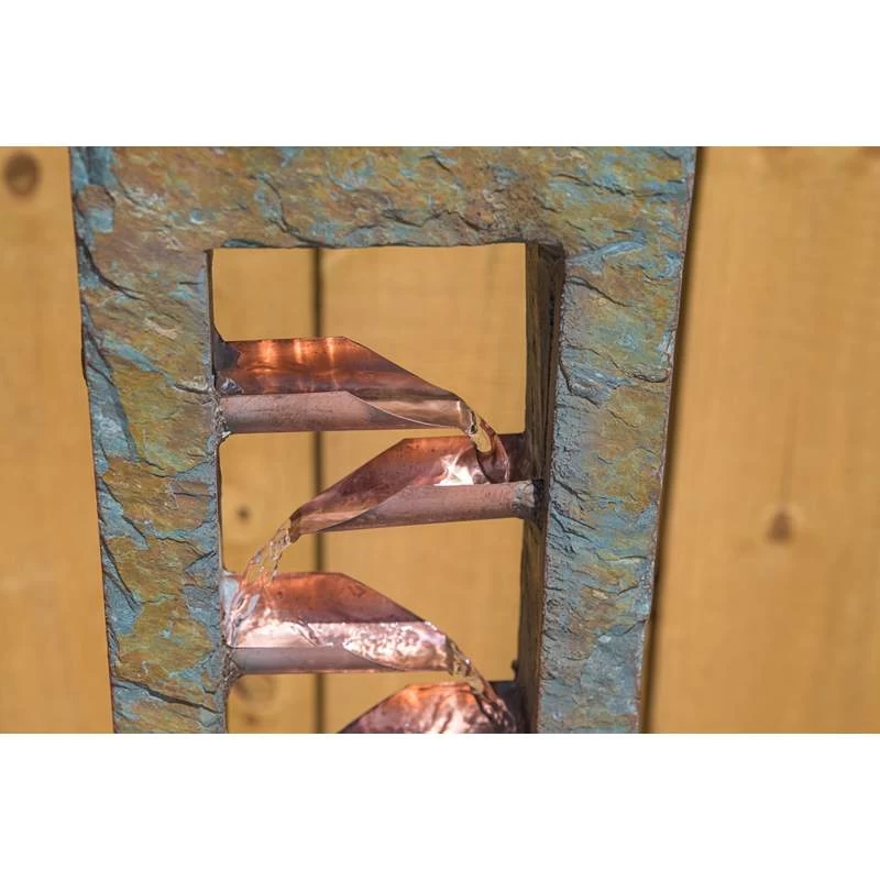 Spillway 19" High Slate And Copper Indoor Table Fountain 7 Spillway 19" High Slate And Copper Indoor Table Fountain - Image 5