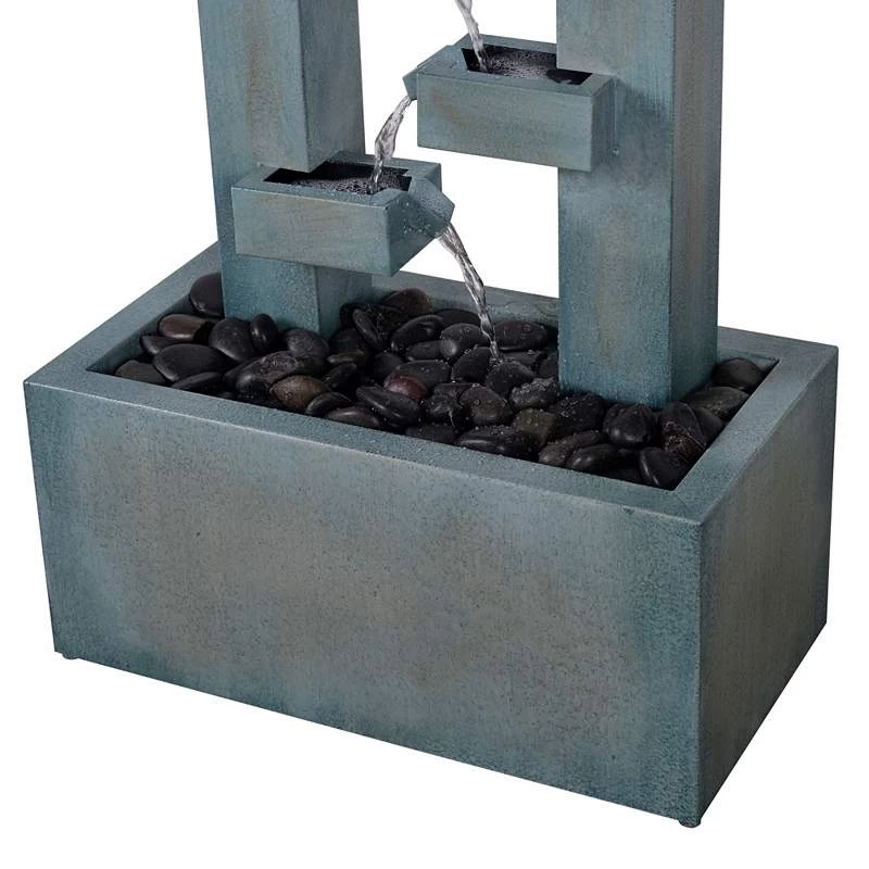 Stanton 51" High Dusty Blue Waterfall Water Chain Fountain 8 Stanton 51" High Dusty Blue Waterfall Water Chain Fountain - Image 6
