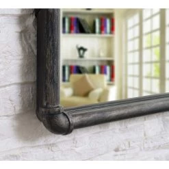 Steam Fitter Vintage Metal 24" X 60" Floor Mirror 13 Steam Fitter Vintage Metal 24" X 60" Floor Mirror -Kenroy Store steam fitter vintage metal 24 inch x 60 inch floor mirror 83r18views4