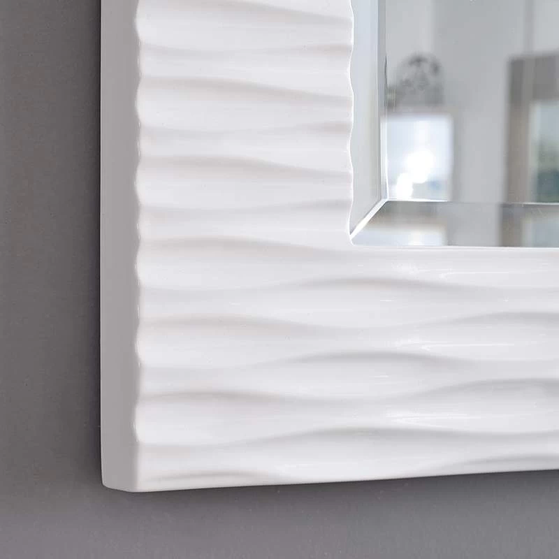 Tranquility White 30" X 39" Rectangular Wall Mirror 6 Tranquility White 30" X 39" Rectangular Wall Mirror - Image 4