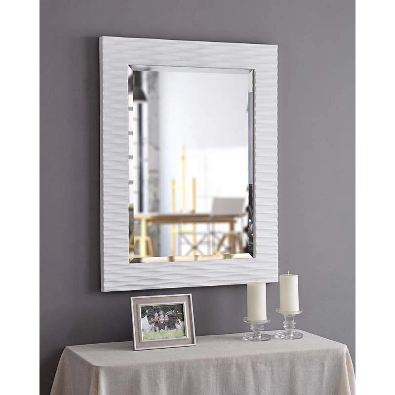 Tranquility White 30" X 39" Rectangular Wall Mirror 7 Tranquility White 30" X 39" Rectangular Wall Mirror - Image 5
