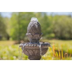 Tucson 65" High Zinc 4-Tier Outdoor LED Floor Fountain -Kenroy Store tucson 65 inch high zinc 4 tier outdoor led floor fountain 66h78views4