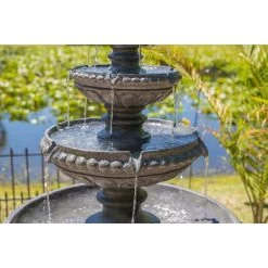 Tucson 65" High Zinc 4-Tier Outdoor LED Floor Fountain -Kenroy Store tucson 65 inch high zinc 4 tier outdoor led floor fountain 66h78views5