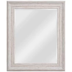 Warren Distressed White 29 1/4" X 35 1/4" Wall Mirror